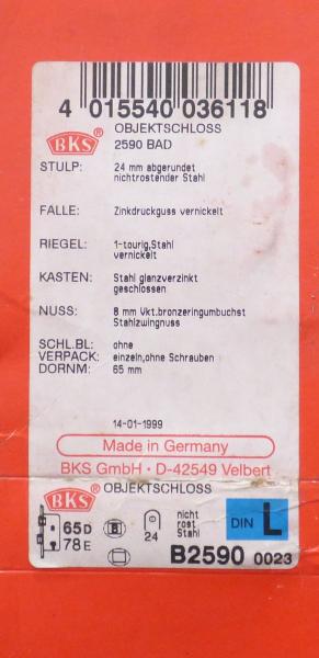 BKS Einsteckschloß 2590 BAD